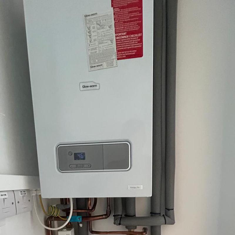 New boiler on finance installed in a cupboard by DS Plumbing and Heating