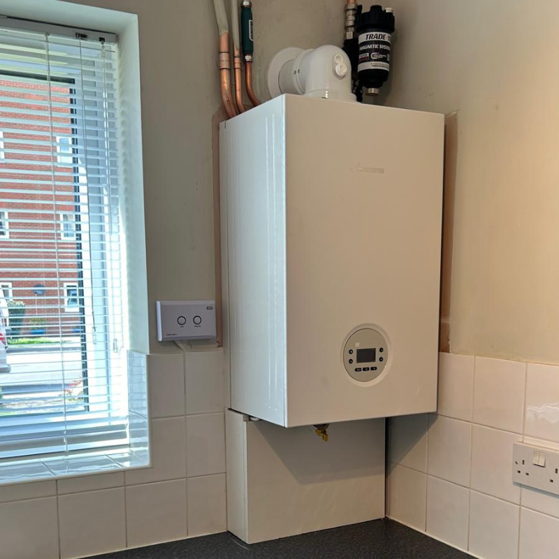 New boiler on finance installed in a kitchen by DS Plumbing and Heating