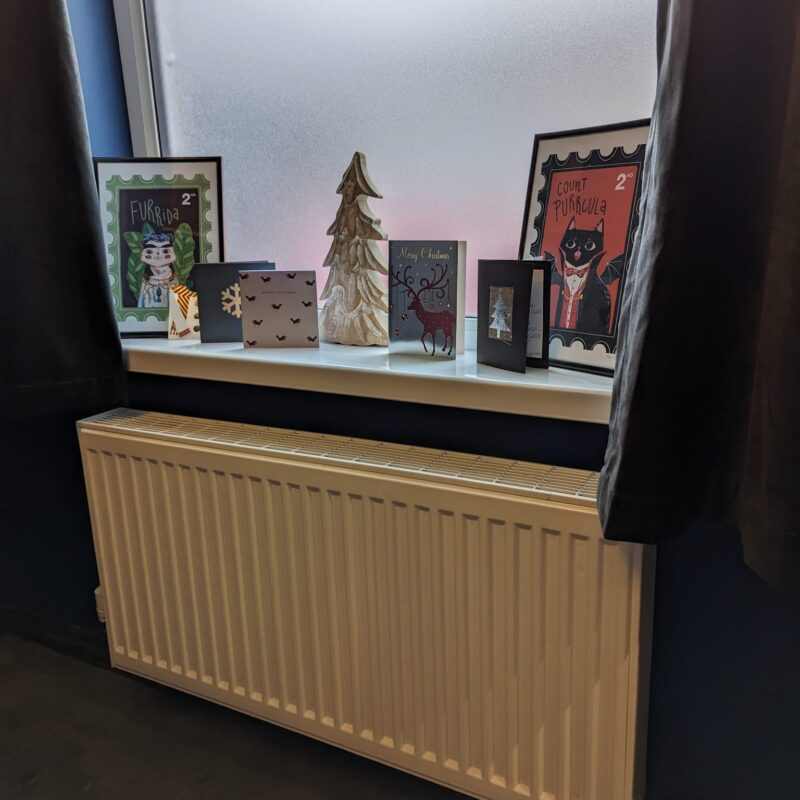 A new smaller radiator installed in Rebekah's property in Kettering